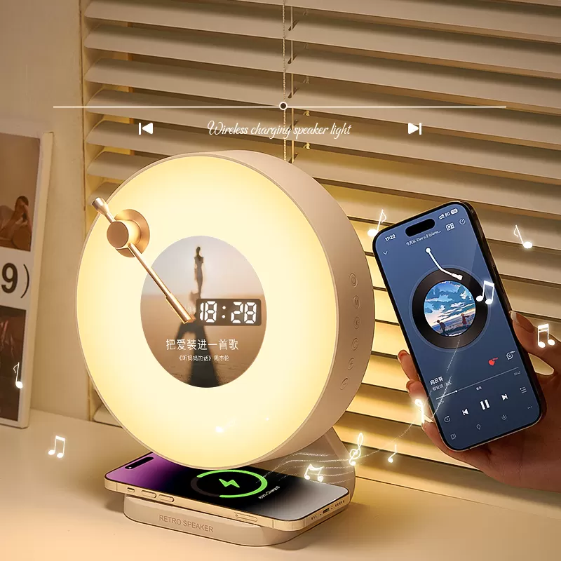 WH-J11 Vertical Turntable Wireless Charging Speaker